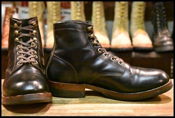 8.5 LONE WOLF BOOTS ローンウルフブーツ LW 00450 メカニック ブラック キャッツポウソール レースアップ FI 100
