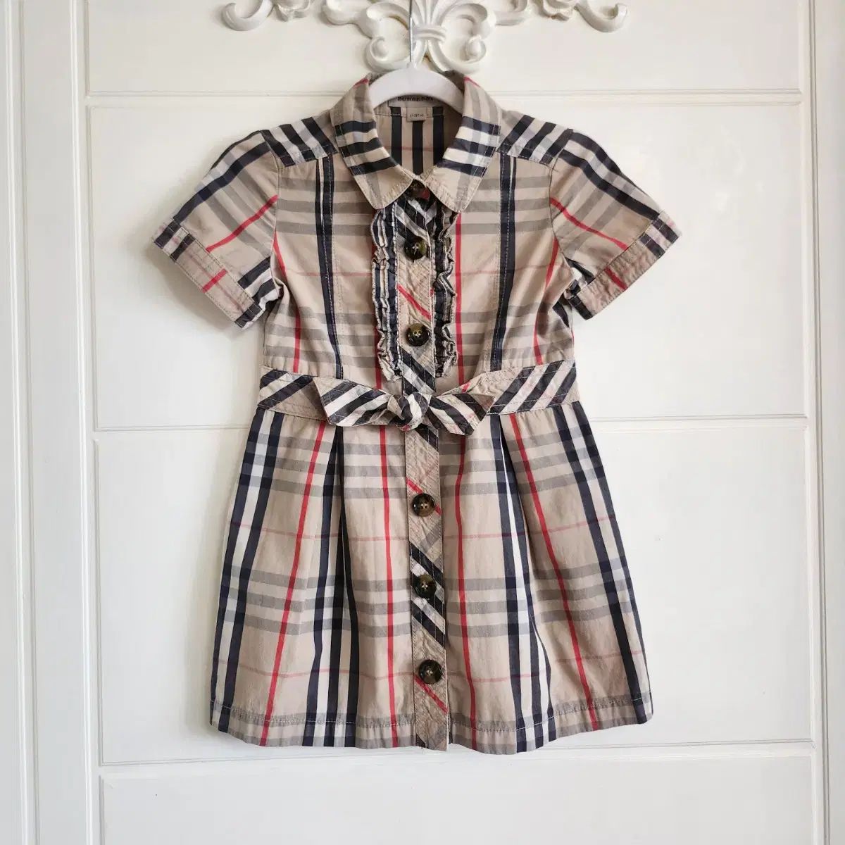 2 ー 3 三 2y 92cm BURBERRY バーバリー キッズ フラット ワンピース