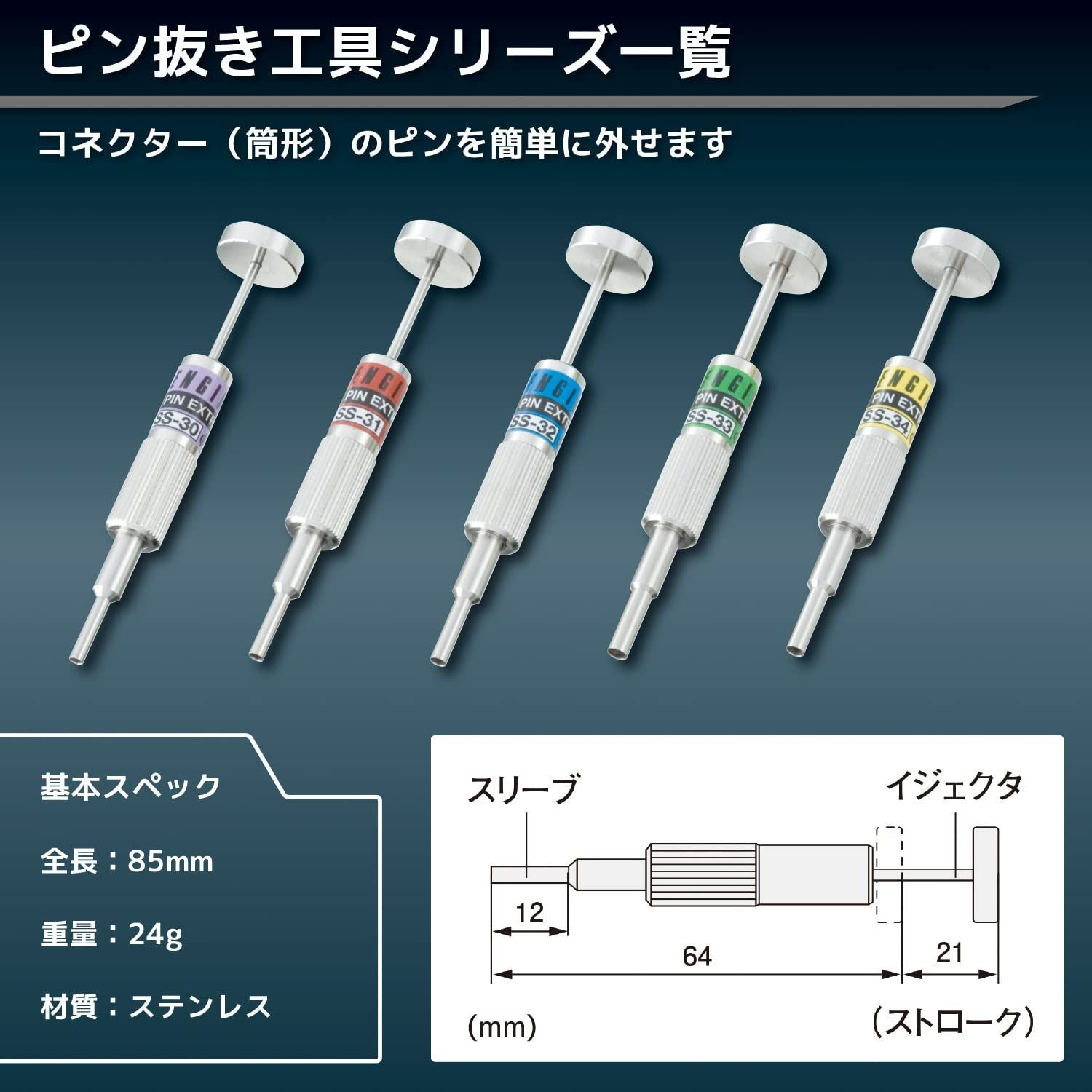 売り切れです 数量限定】エンジニア ピン抜き工具 ハウジング ENGINEER コネクタの