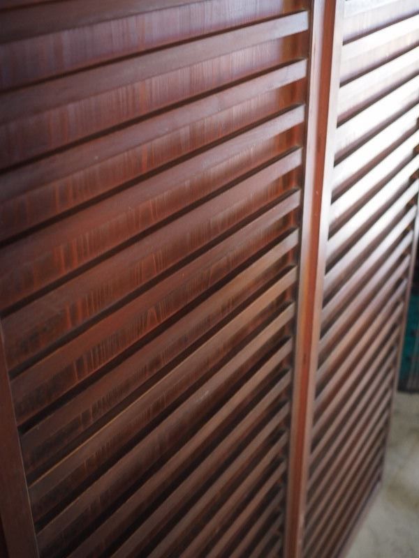 古民家の格子戸２枚セット 素材提供です 大正～昭和初期 古録展 送料無料 品番K22912