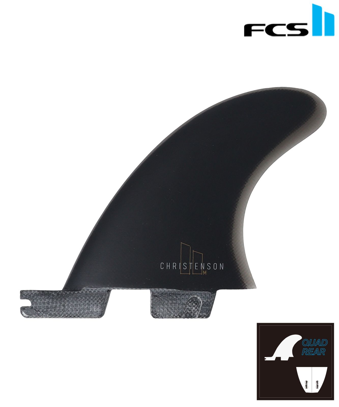 ムラスポ公式 FCS2 エフシーエスツー CHRISTENSON QUAD REAR クリステンソン サーフィン リア フィン ムラサキスポーツ