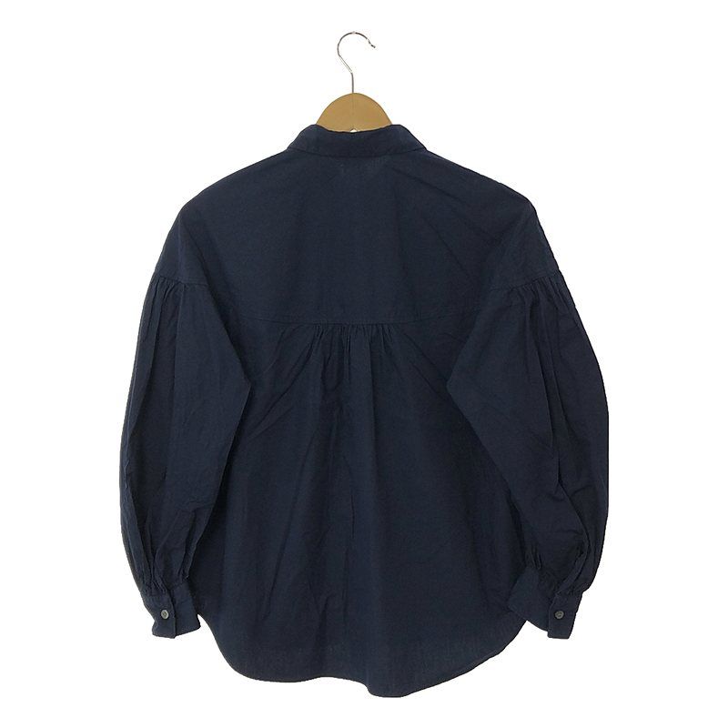 COMME des GARCONS COMME des GARCONS - COMME des GARCONS COMME des GARCONS / コムコム | コットン ギャザースリーブ シャツ ブラウス | XS | ネイビー | レディース COMME des GARCONS COMME des GARCONS - COMME des GARCONS