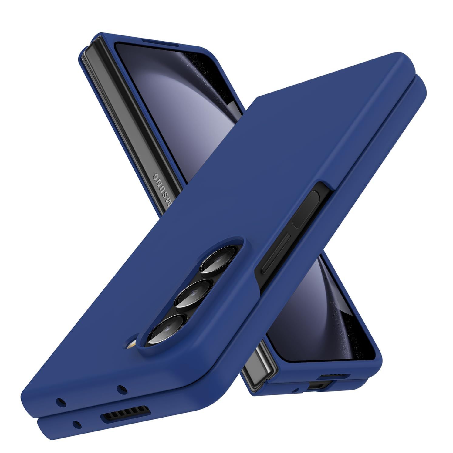 【在庫セール】Fold 5 5G ケース 耐衝撃 薄型カバー Z 軽量 Galaxy Z Fold 5 5G 専用 ハードPC素材 サムスン ギャラクシー Galaxy Z フリップ5 SC-54D / SCG23 対応 携帯ケース (青)8-Z Fold 5