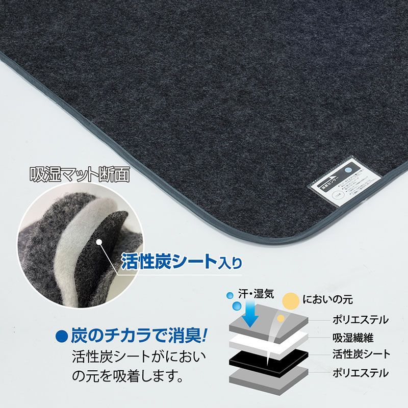 消臭炭入ドライ＆ドライ吸湿防ダニマット