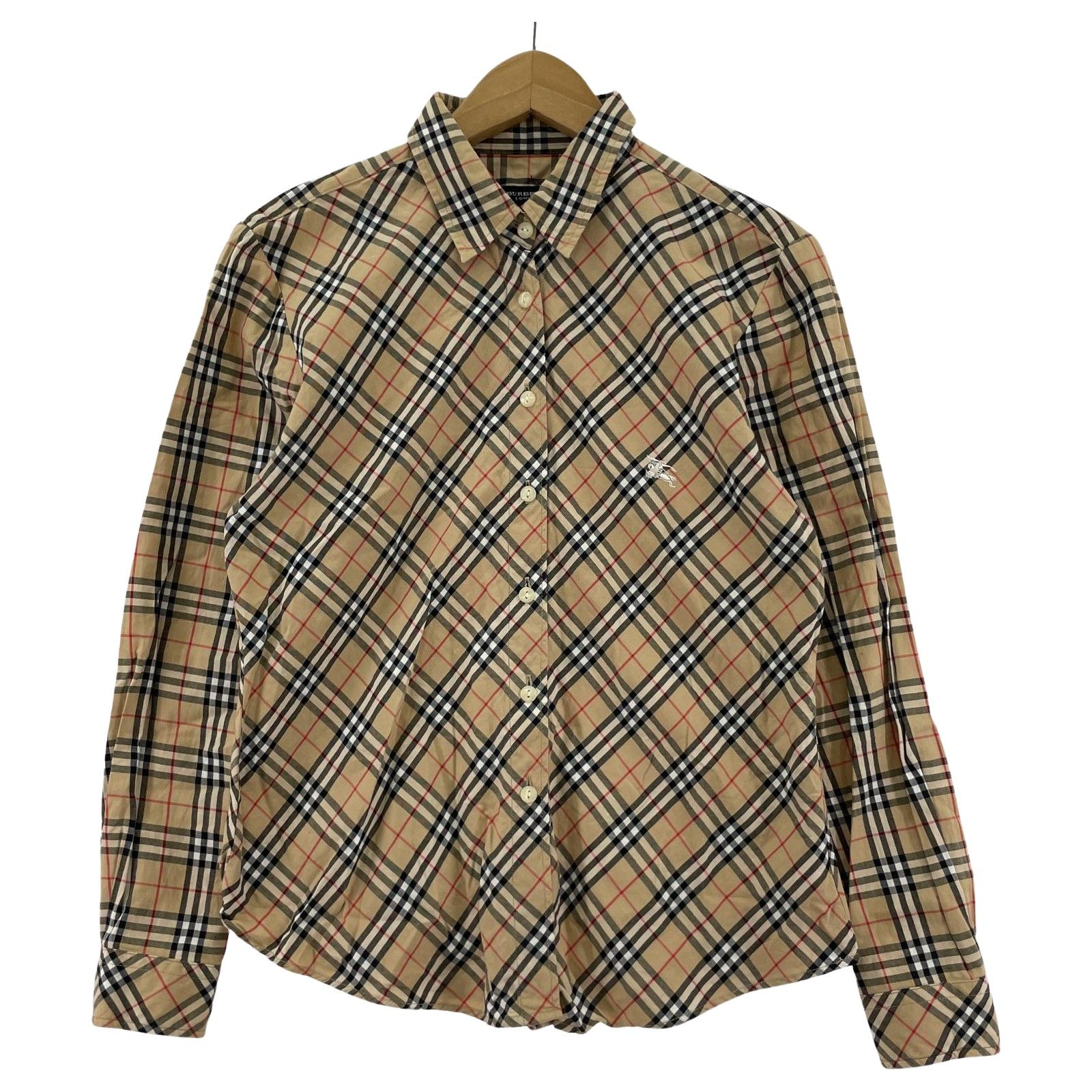 BURBERRY バーバリー チェック長袖シャツ sizeM/ベージュ系 - メルカリ