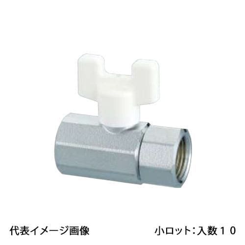 【AE5-13M-S】オンダ製作所 ボールバルブ AE5型 メッキ付 Rcねじ×Rcねじ 呼び径1/2 日本水道協会認証登録品 小ロット 入数:10