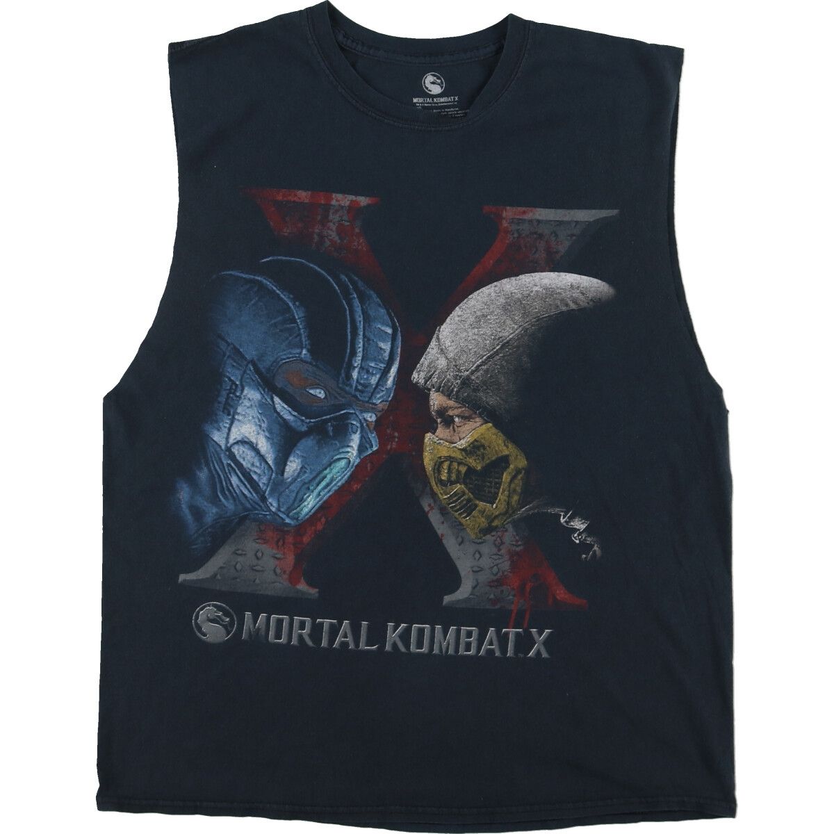 古着 MORTAL KOMBAT X モータルコンバット カットオフ ビデオゲーム プリントTシャツ メンズL/eaa453558