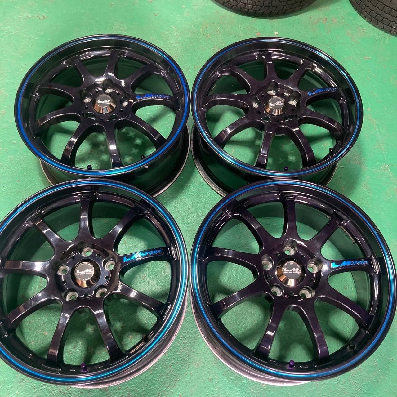 マイスター LMスポーツ 17インチ 7.5j 50 PCD114.3 ブルー ノア ヴォクシー ステップワゴン