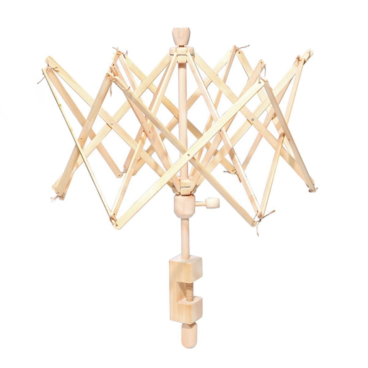 木製 HOUSWEETY かせくり器 ワインダー 糸繰り器 糸巻き器 折りたたみ式 ワインディング マシーン 編み物などに (木製)