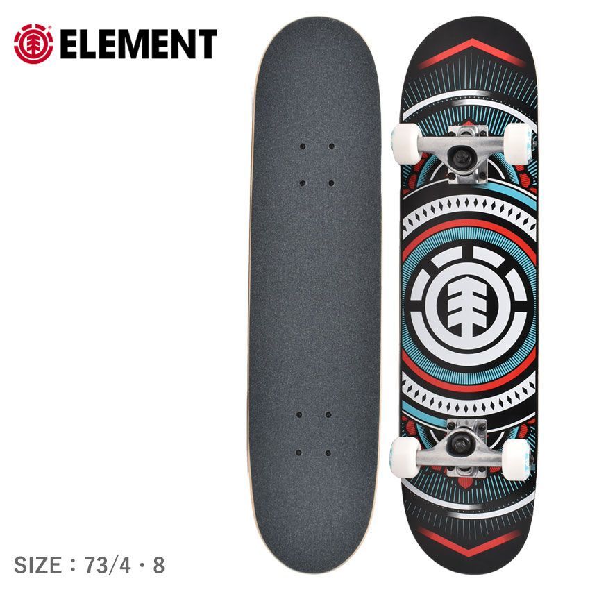 エレメント スケートボード BB027471 レディース メンズ HATCHED RED BLUE キッズコンプリートデッキ ELEMENT カラー アソート 品番 73630003
