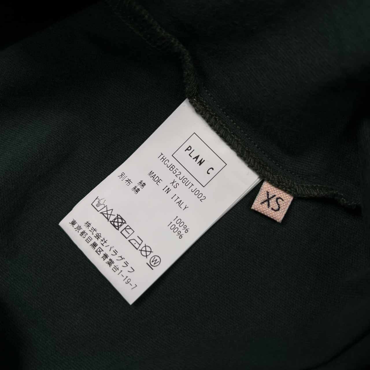 プランシー Tシャツ カットソー ラバー ポケット 半袖 XS 白 ホワイト PLAN C プランシー ポケット付き 半袖Tシャツ カットソー XS