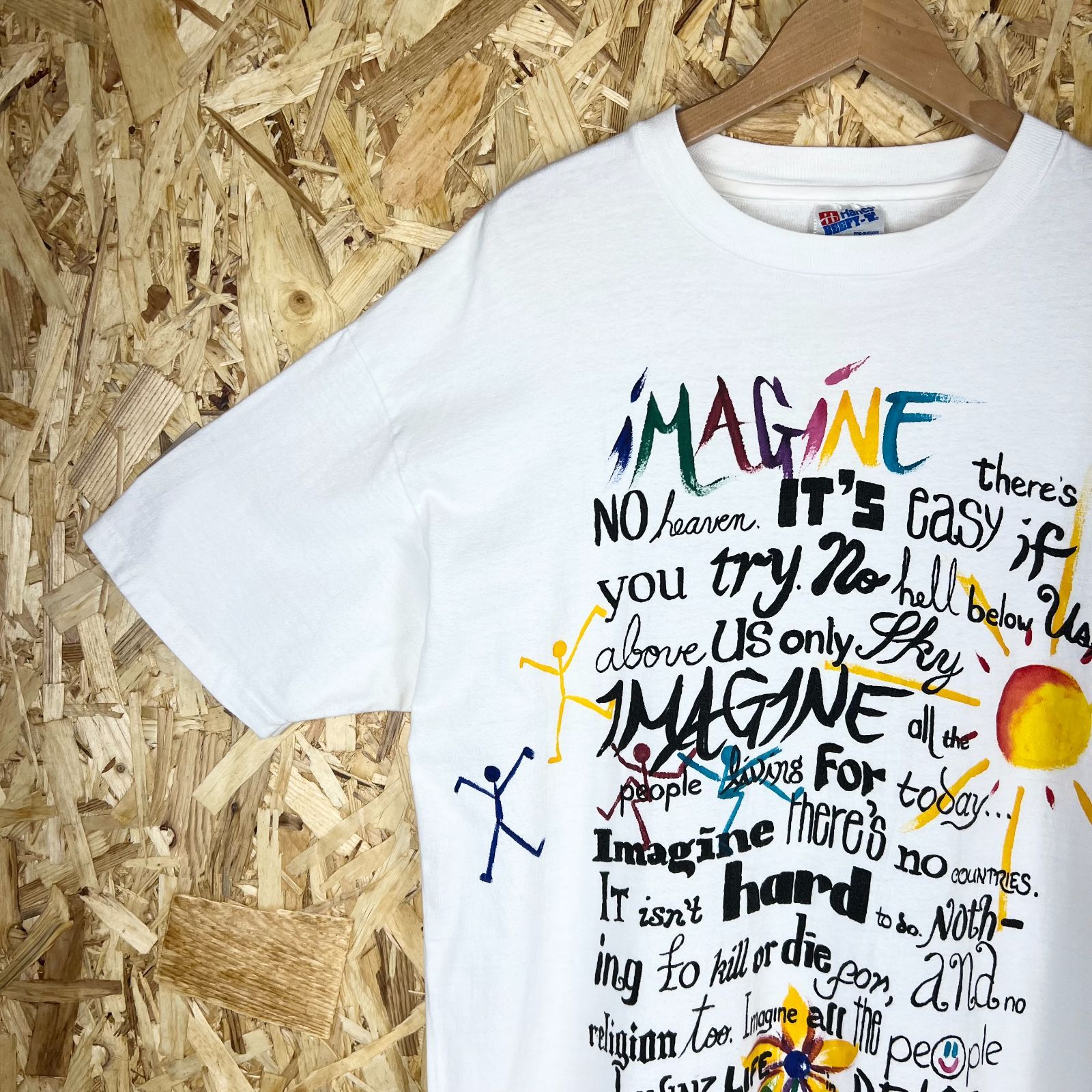 Hanes ジョンレノン Tシャツ 90s Jhon Lennon ジョン・レノン Tシャツ 半袖 アーテイスト