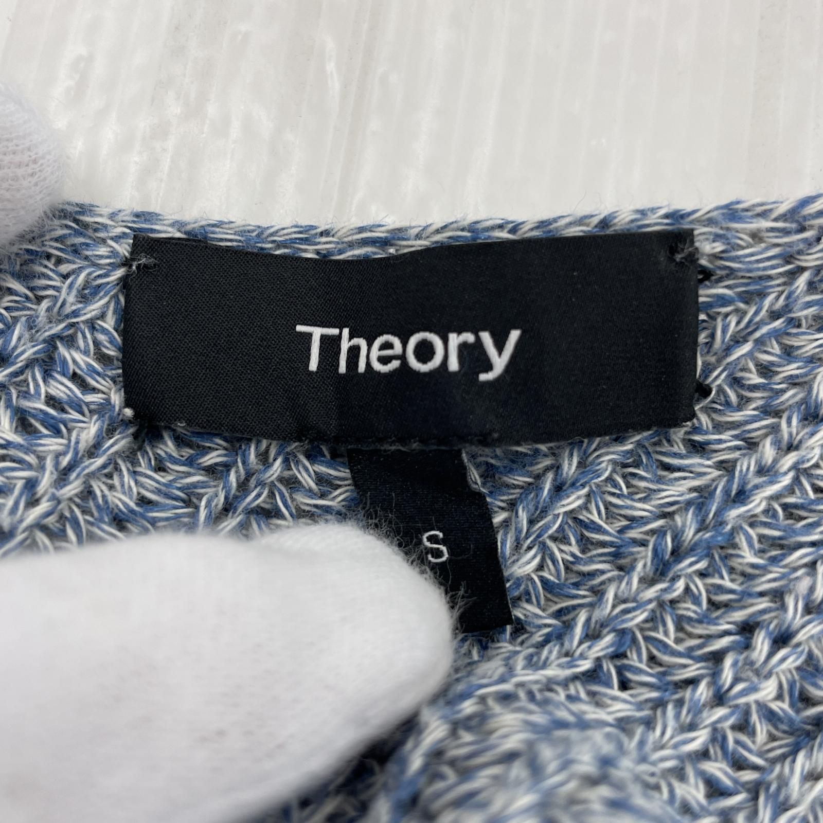 theory セオリー リネン混ニット sizeＳ/青 レディース