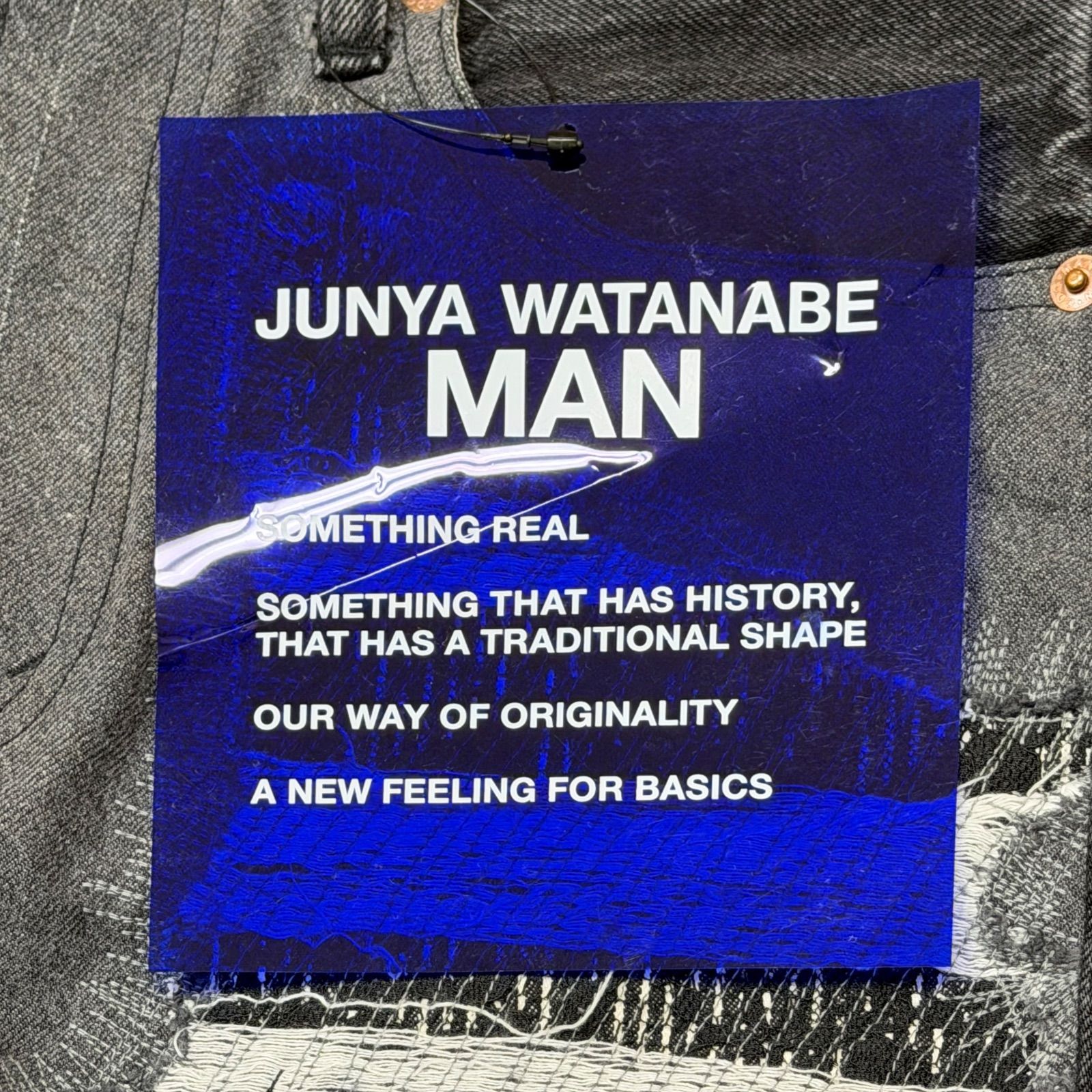 参考上代132000円 JUNYA WATANABE MAN 25SSパッチワークMIX ブラック 