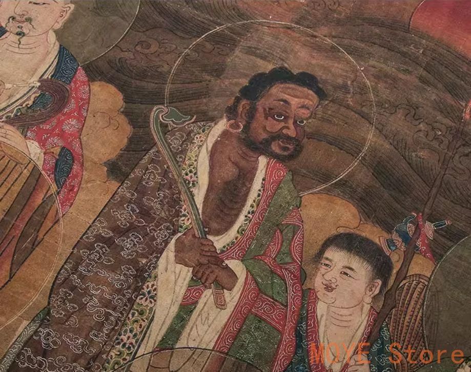 佚名羅漢図古画人物仏像 レプリカ画心 未表装 楷書 書道 美術品 模写 印刷 佚名羅漢図古画人物仏像 レプリカ画心 未表装 楷書 書道 美術品