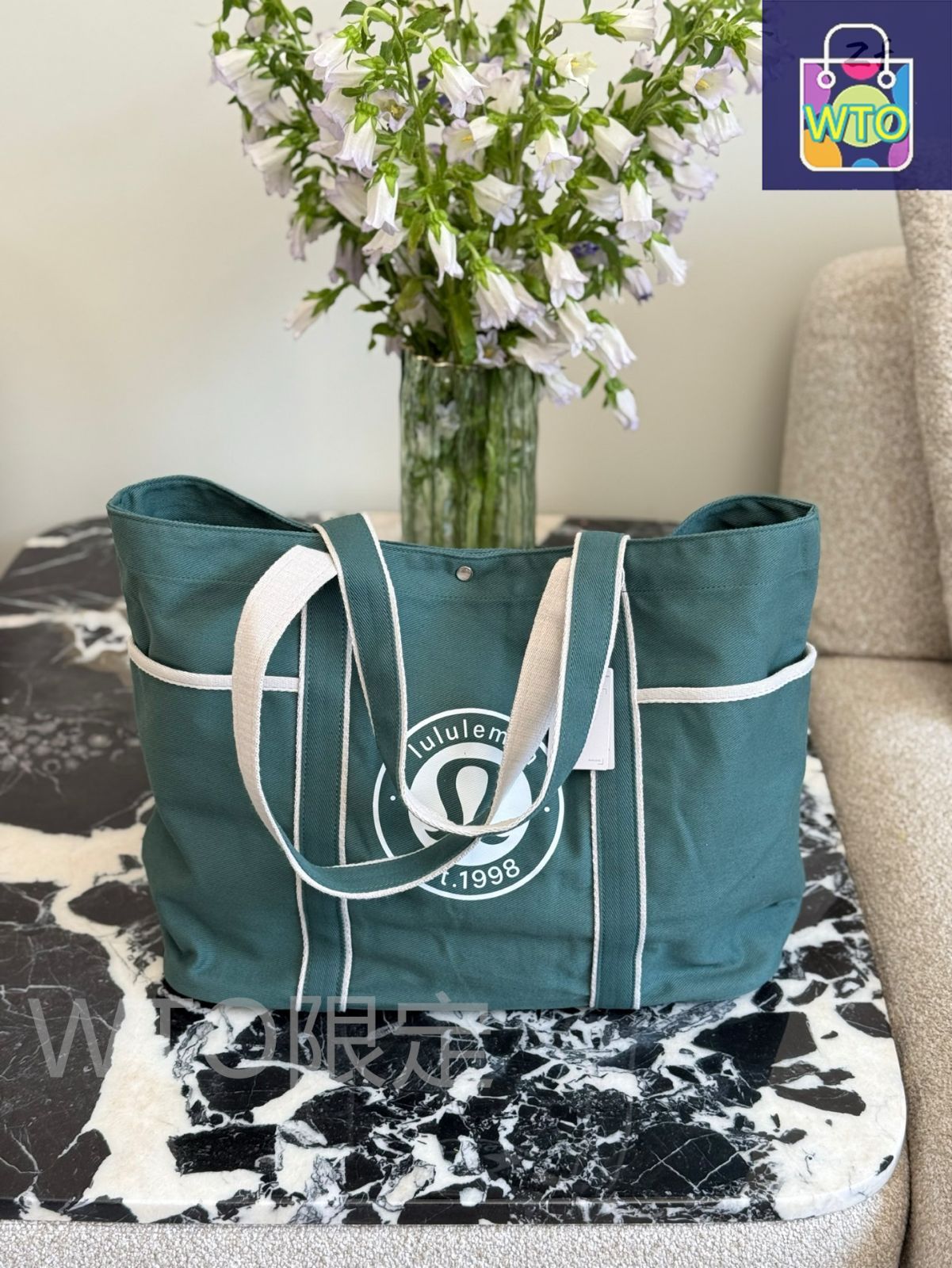 【lululemon】男女兼用☆Daily Multi-Pocket☆キャンバストート 今日特価】lululemon Daily Unisex Canvas Tote Bag with Multi