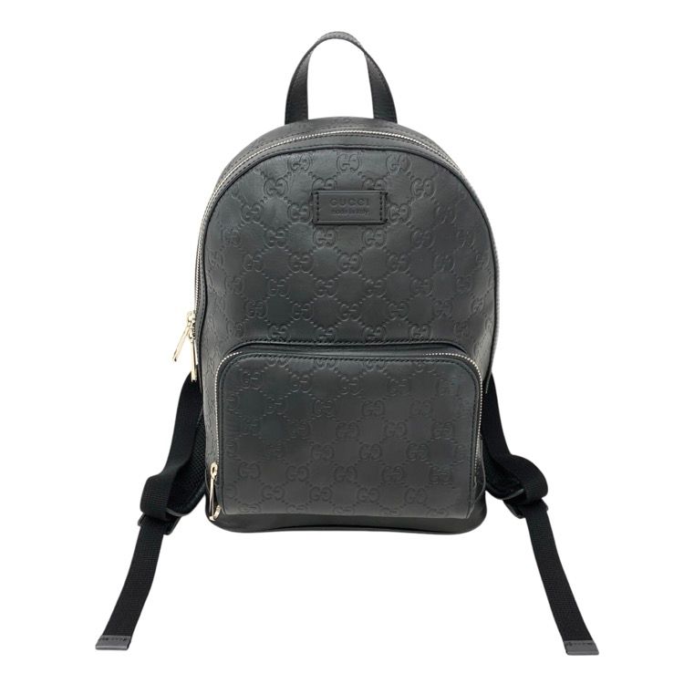 GUCCI グッチ シマ シグネチャーレザーバックパック ブラック 450967