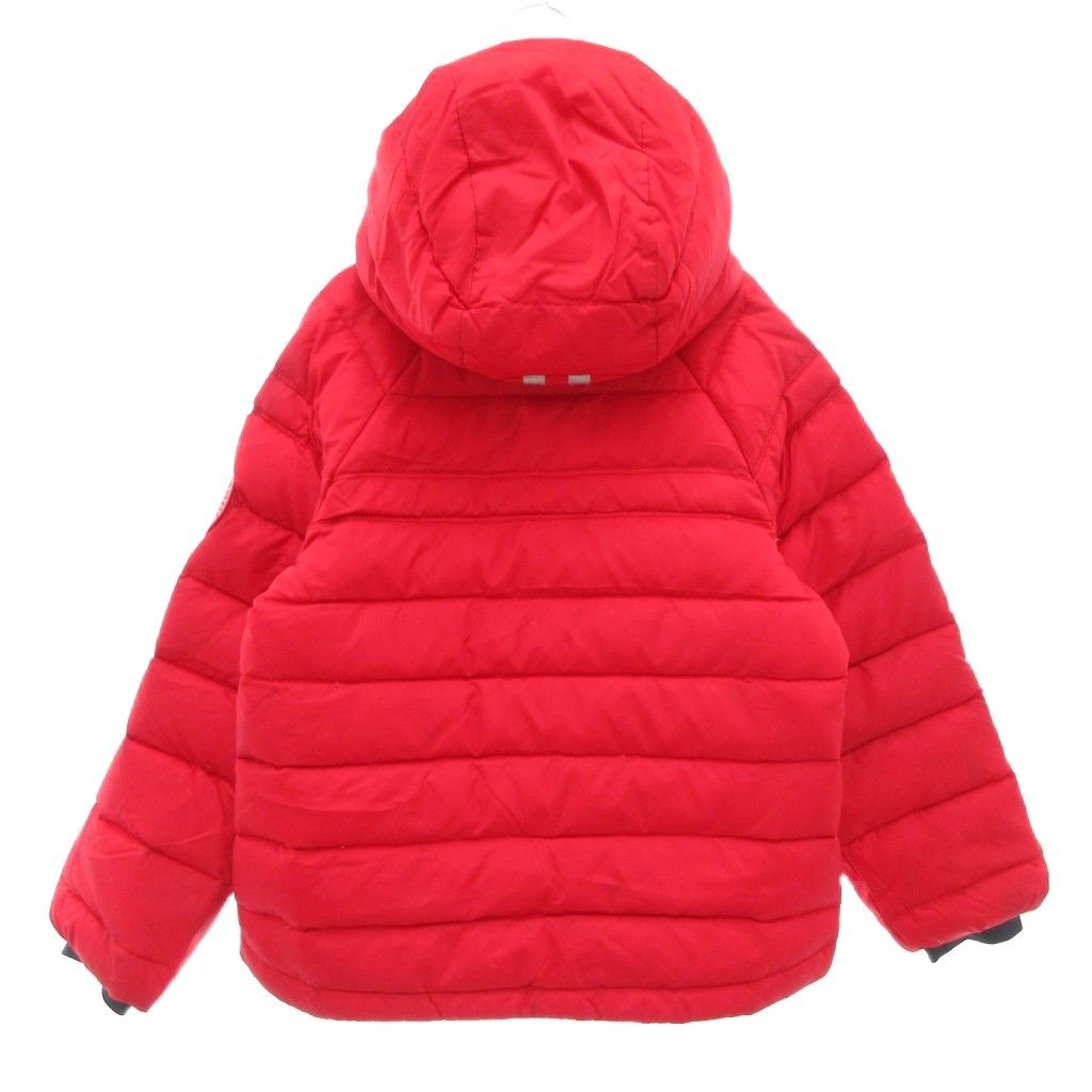 カナダグース CANADA GOOSE ダウン ジャケット フード フーディ ジップアップ 4.5 110cm 赤 レッド |AE GY18