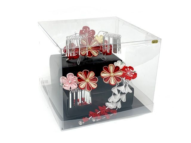 七五三 髪飾り 3点セット 7歳 つまみ細工 髪飾り セール中 勝山セット