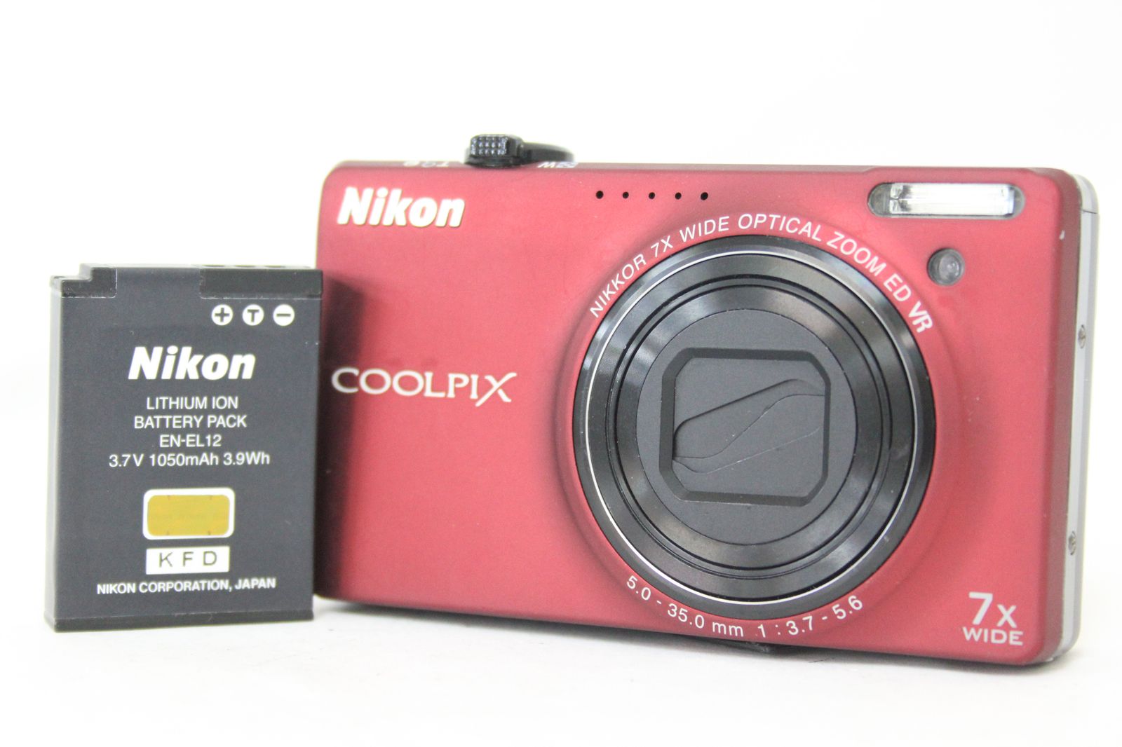 Nikon COOLPIX S6000 Red コンパクトデジタルカメラ 中古】Nikon