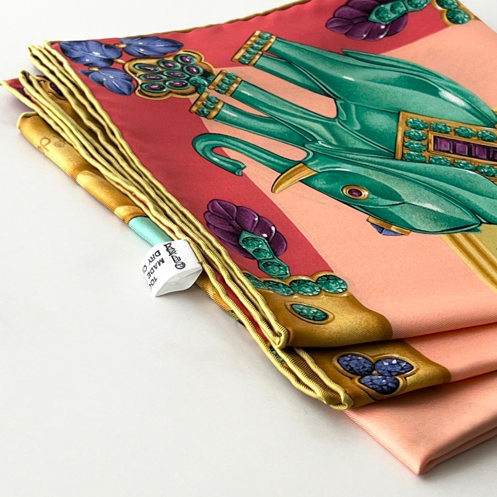 ほぼ未使用☆ カルティエ Cartier スカーフ カレ 象 エレファント