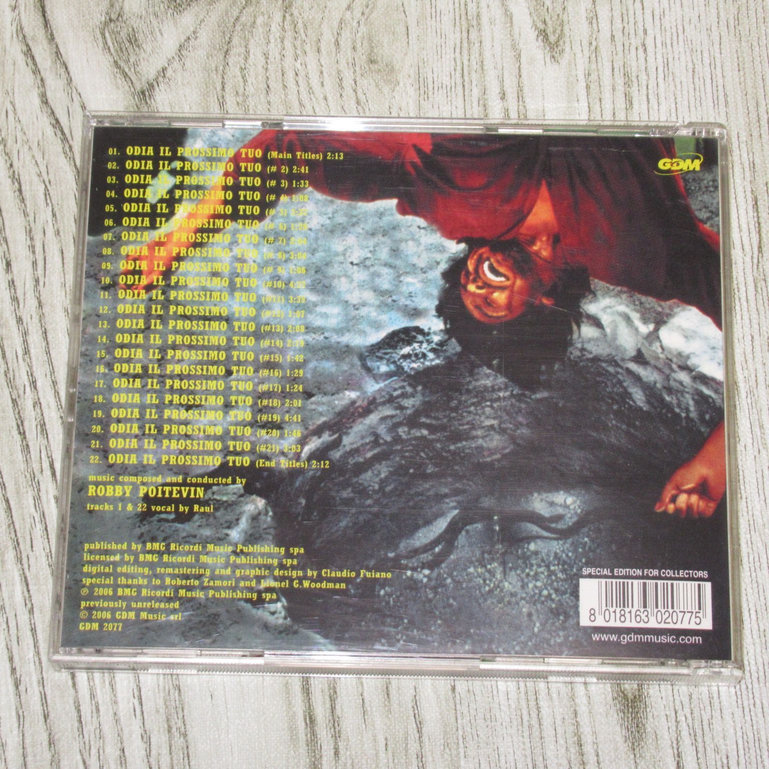 【中古】 Odia Il Prossimo Tuo RobbyPoitevin 作曲 CD ROBBY POITEVIN ‎ ODIA IL PROSSIMO TUO ORIGINAL MOTION