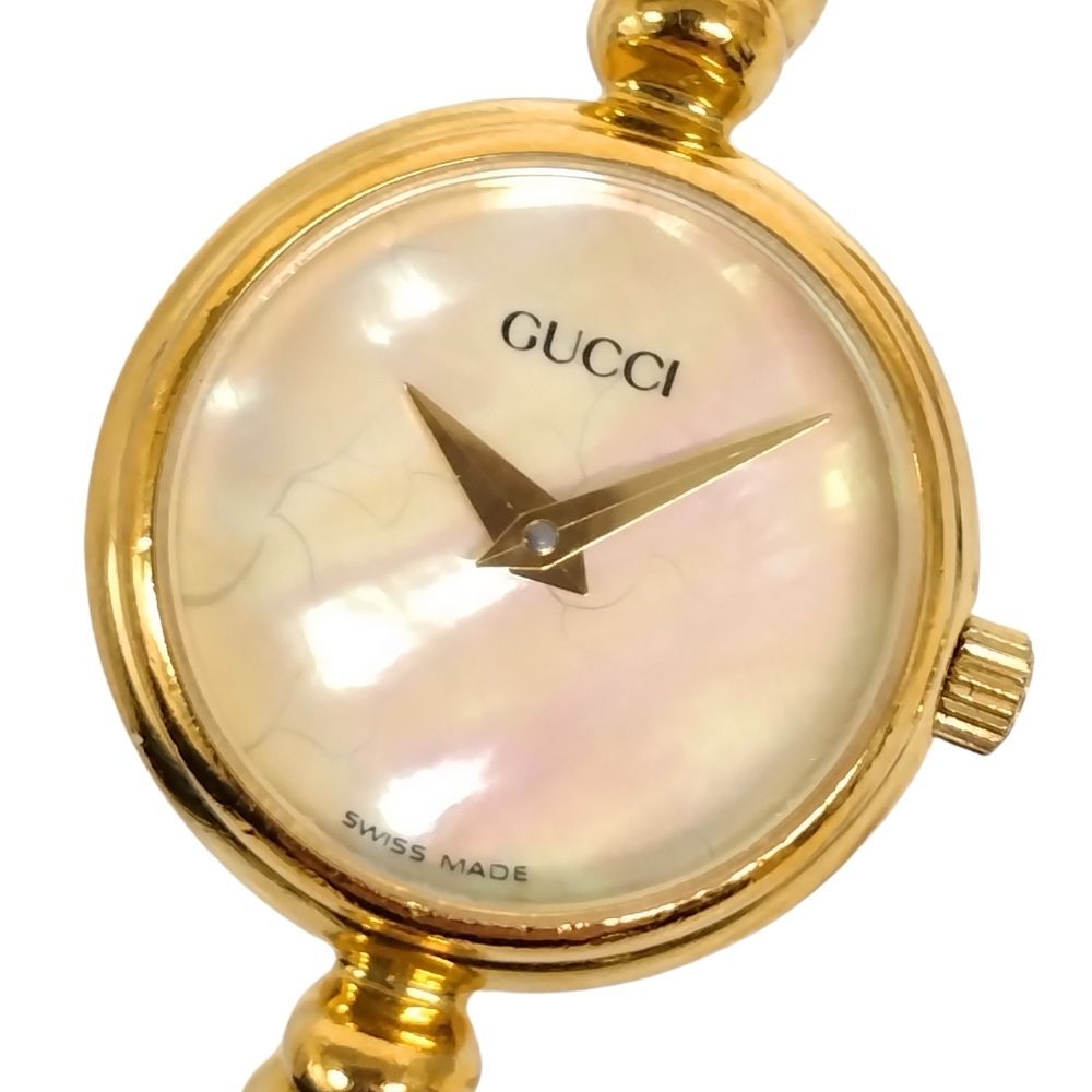 GUCCI グッチ 2700.2.L バングルウォッチ シェル文字盤 クォーツ レディース 腕時計 | C435