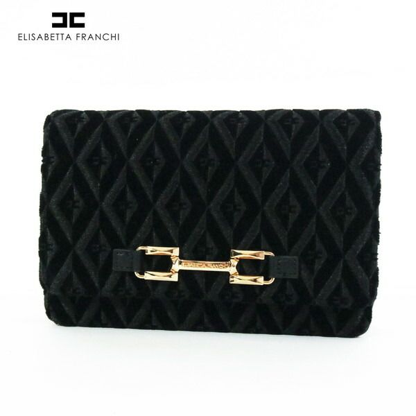 80%OFF エリザベッタフランキ ELISABETTA FRANCHI バッグ EOT1120 ブラック レディース ショルダーバッグ クラッチバッグ 2wayバッグ
