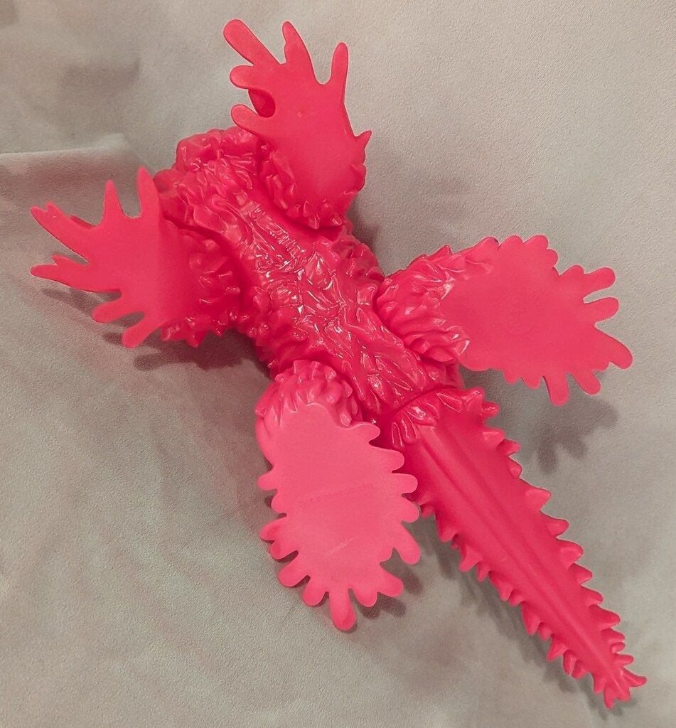 世紀の大怪獣　マーミット ヘドラ　水中期　 ピンク成型 青/黒/赤塗装　開封品 マルサン 世紀の大怪獣 ヘドラ 水中期 水色ピンクマーブル成型