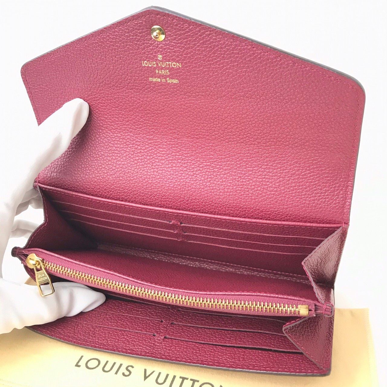 極美品】【希少】ルイヴィトン☆長財布☆赤紫色☆モノグラム☆正規品