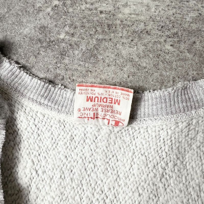 雰囲気系 70s 単色タグ Champion 4段 染み込み ウイングフット  