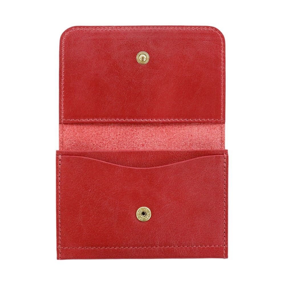 イルビゾンテ カードケース 名刺入れ IL BISONTE ボタン付き マチあり  