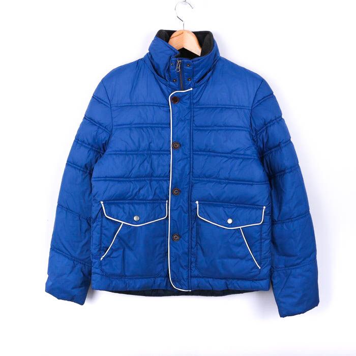 イッカ ブルゾン ジャケット 中綿 アウター メンズ Sサイズ ブルー ikka 【中古】