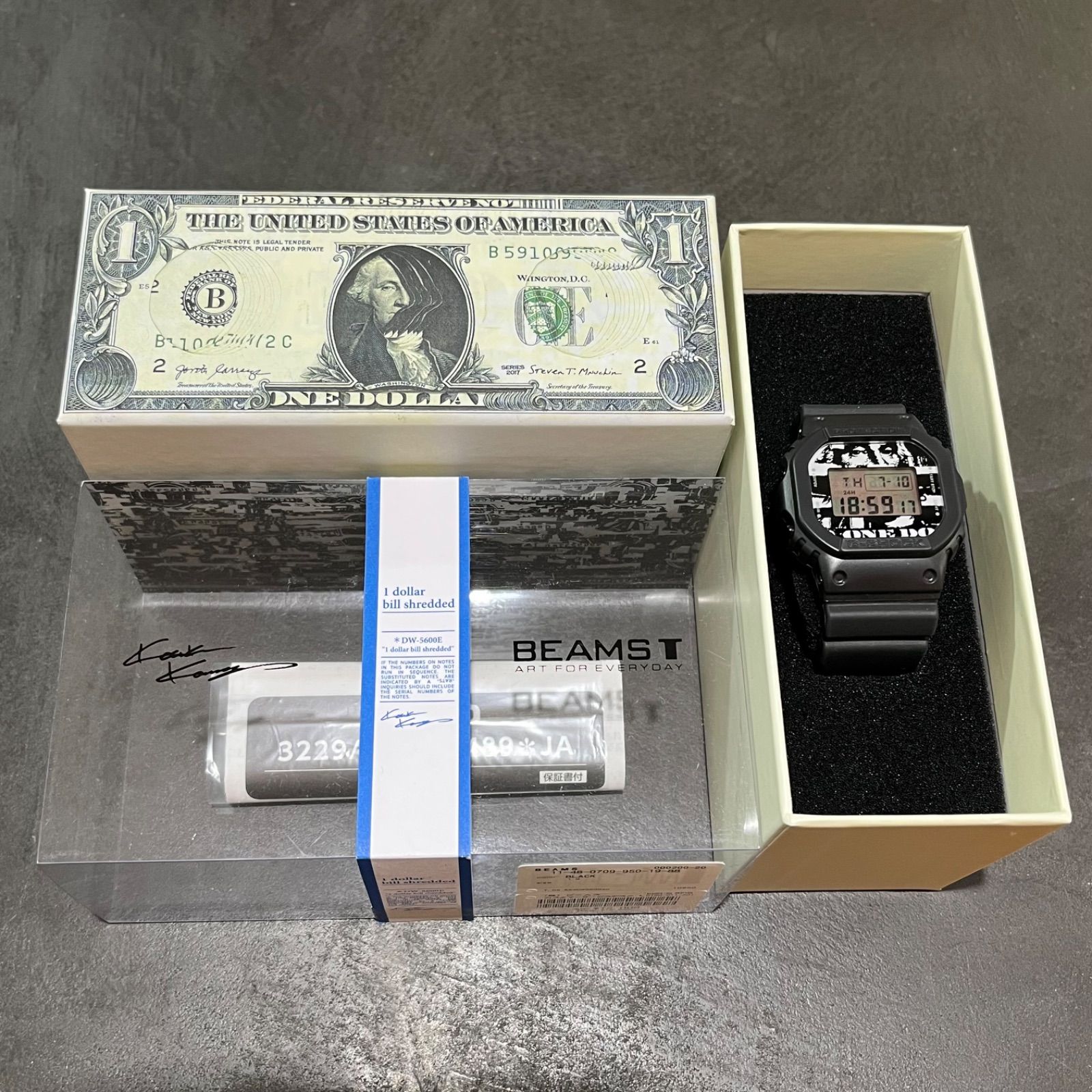 CASIO G-SHOCK × KOUSUKE KAWAMURA BEAMS別注 DW 5600-VT ''1 dollar