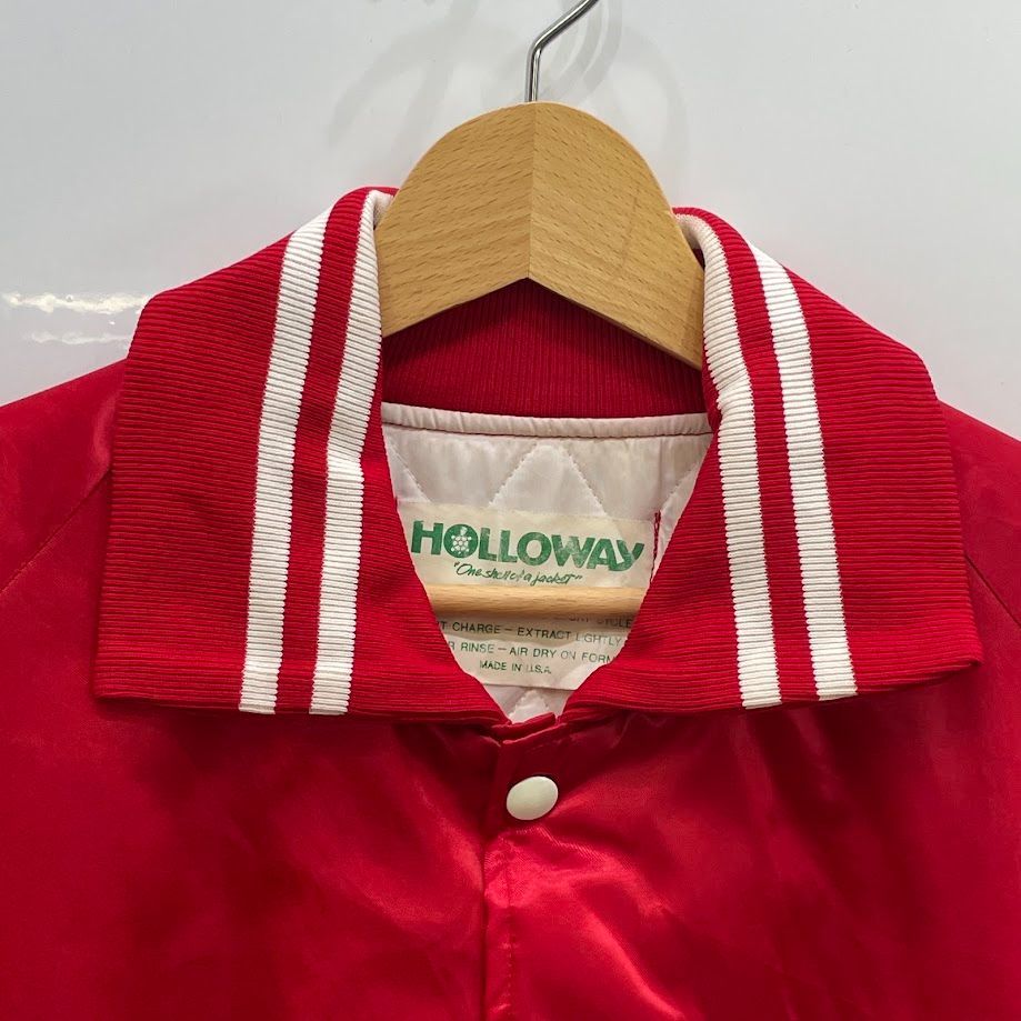 HOLLOWAY（ホロウェイ） USA製 ジャケット ビンテージ80 80's HOLLOWAY/ホロウェイ USA製 ナイロンジャケット スタジャン