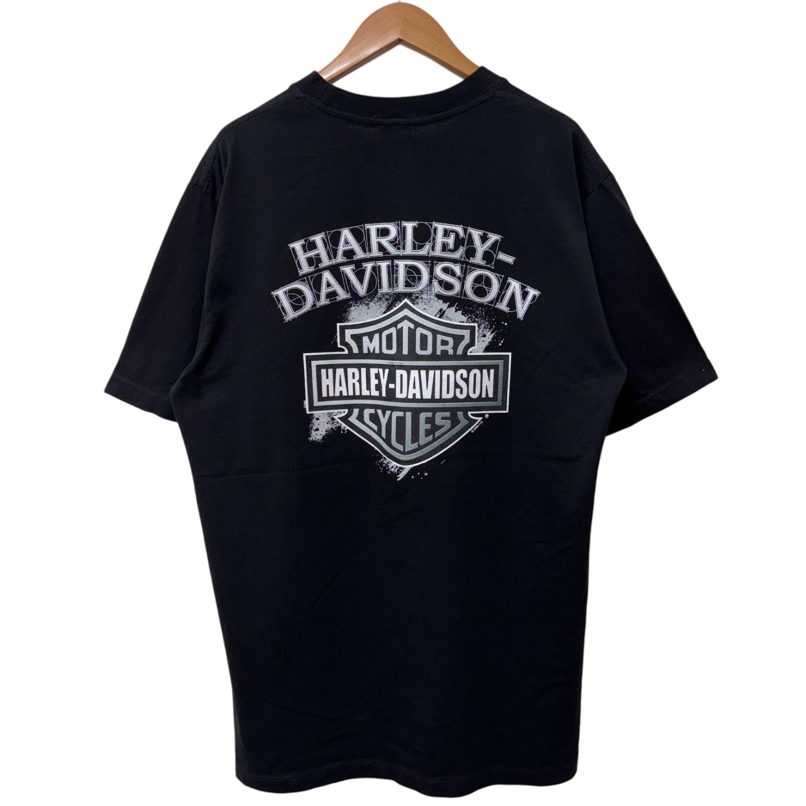 USA古着 HARLEY-DAVIDSON Tシャツ NEW YORK ブラック M】GREAT NECK NEW YORK 