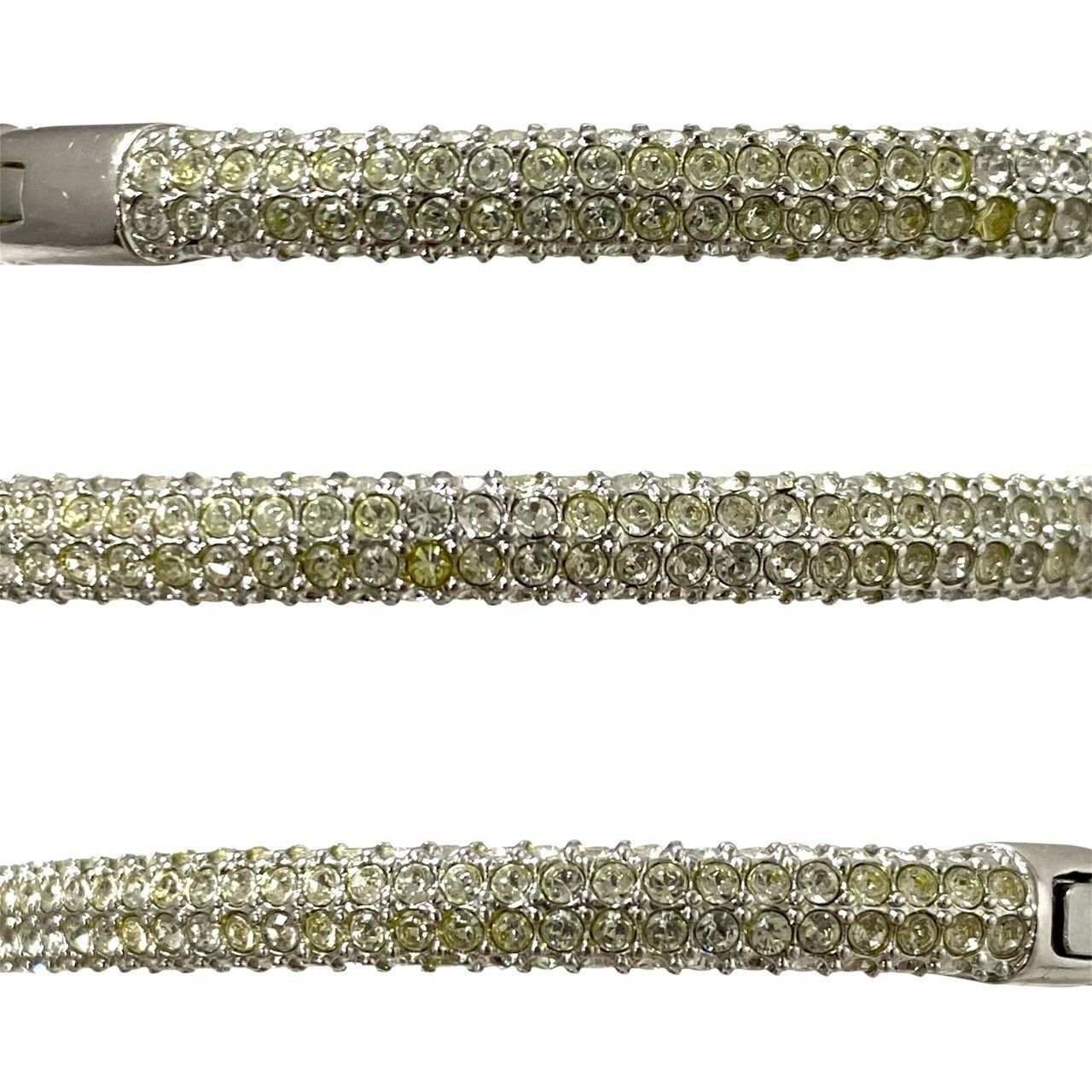 MU【SWAROVSKI】バングル サイズ M ラインストーン シルバー