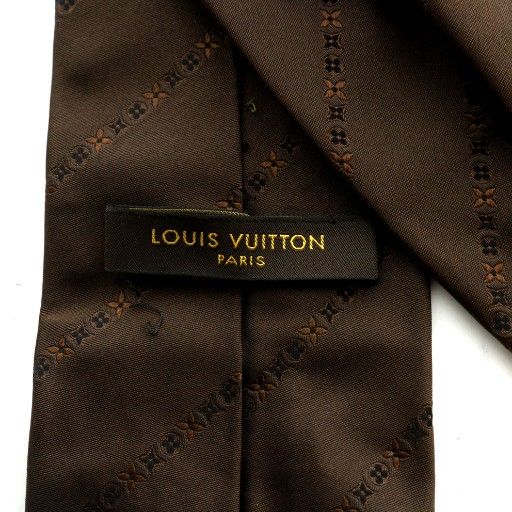 LOUIS VUITTON シルクモノグラムネクタイ ブラウン ☆LOUIS VUITTON