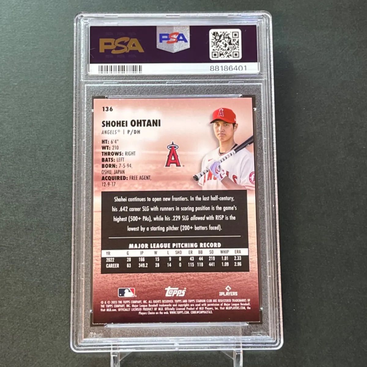 PSA10 2022 stadium club 懐かしき ohtani 大谷翔平