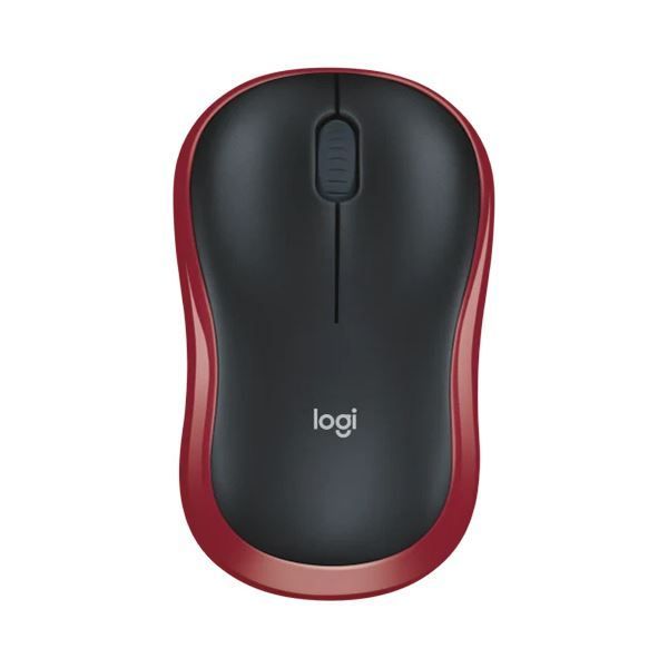 （まとめ） ロジクール ワイヤレスマウス M186レッド M186RD 1個 （×5セット）