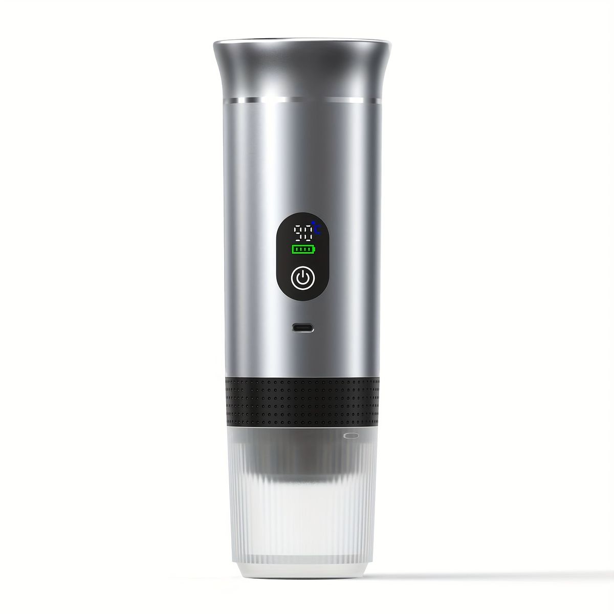 USB-C充電式 ポータブルエスプレッソマシン 自己加熱機能付 3モード対応 コーヒーメーカー コンパクト設計 キャンプ 旅行 オフィスに最適 BALASHOV製 シルバー