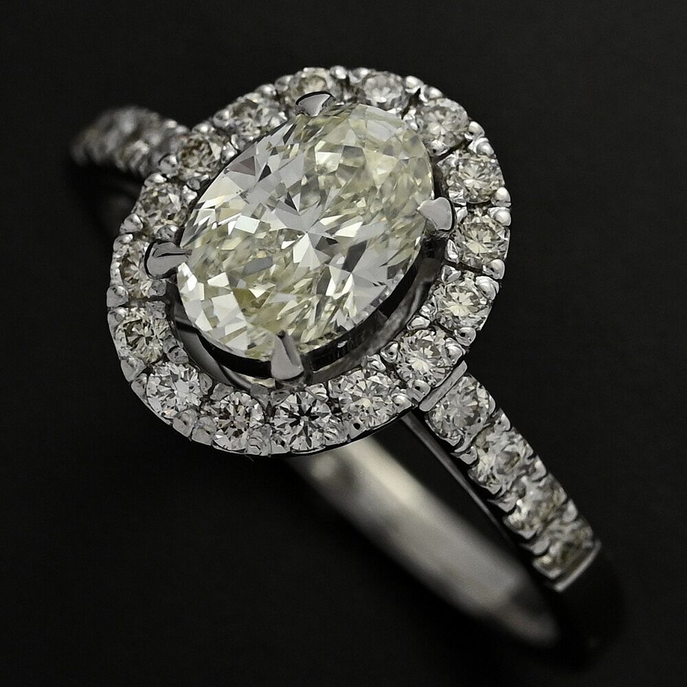 1.000ct/FD:0.31ct/取り巻きセッティング・ハーフエタニティ 1P