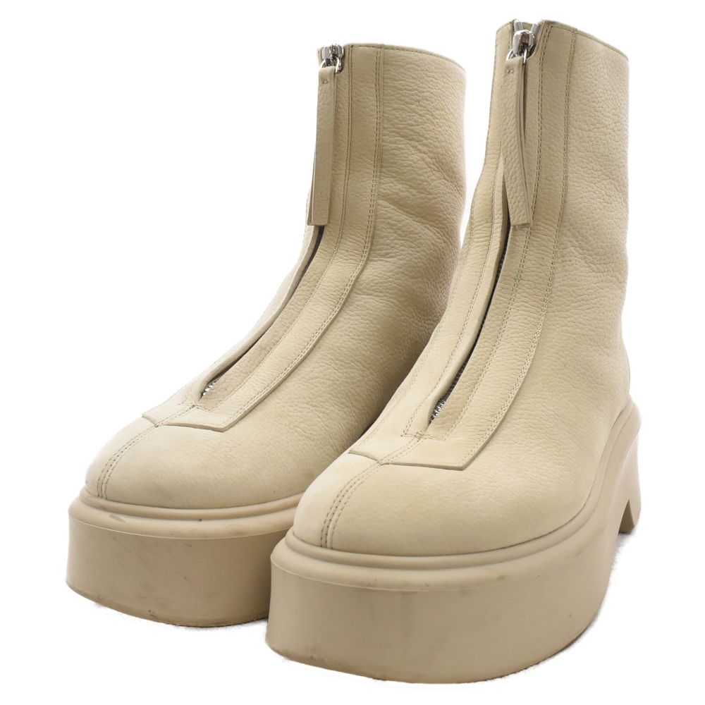 THE ROW (ザロウ) Zipped Boot 1 レザー ジップドブーツ ブ THE ROW (ザロウ) Zipped Boot 1 レザー ジップドブーツ ブ