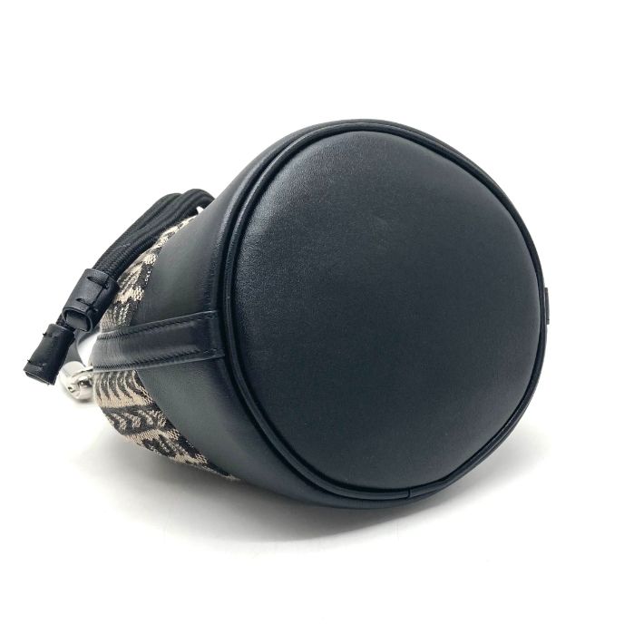 MARC JACOBS マーク ジェイコブス シグネチャー 巾着 2way キャンバス レザー ハンド ショルダー バッグ eH07134N DECORATOM_COM_BR