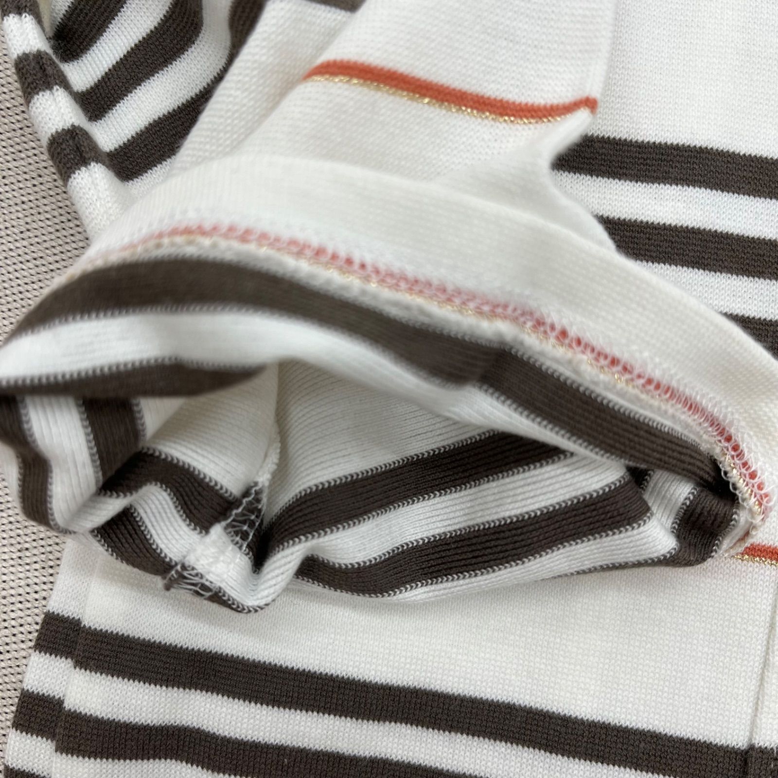 【新品】BURBERRY　ボーダー　切り替えワンピース　7分袖　レディース　M miniministore ワンピース ニットワンピースレディース千鳥柄