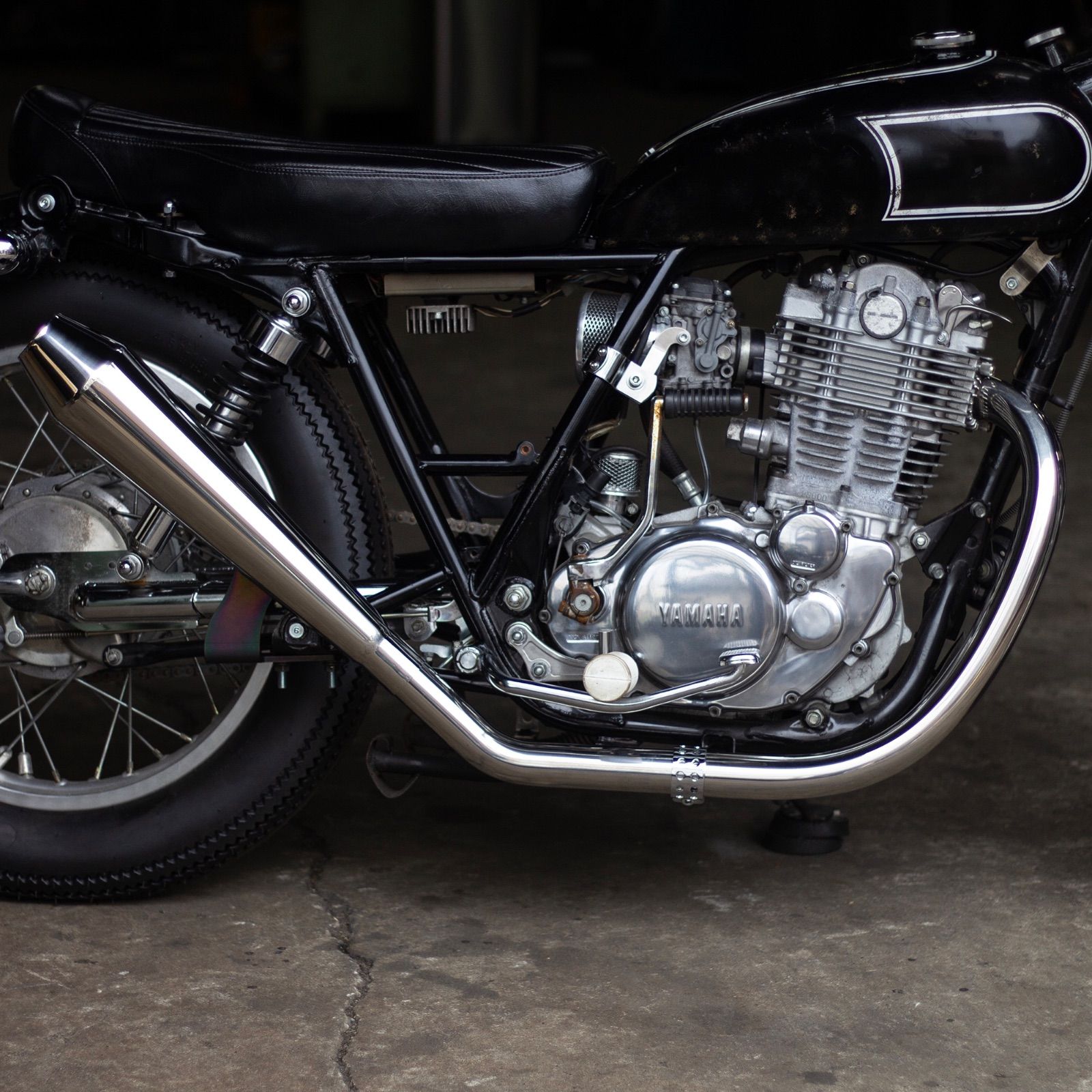 SR400/500用 STDメガホン ミドル 新型フルエキ アップ キャブ車 MOTOR