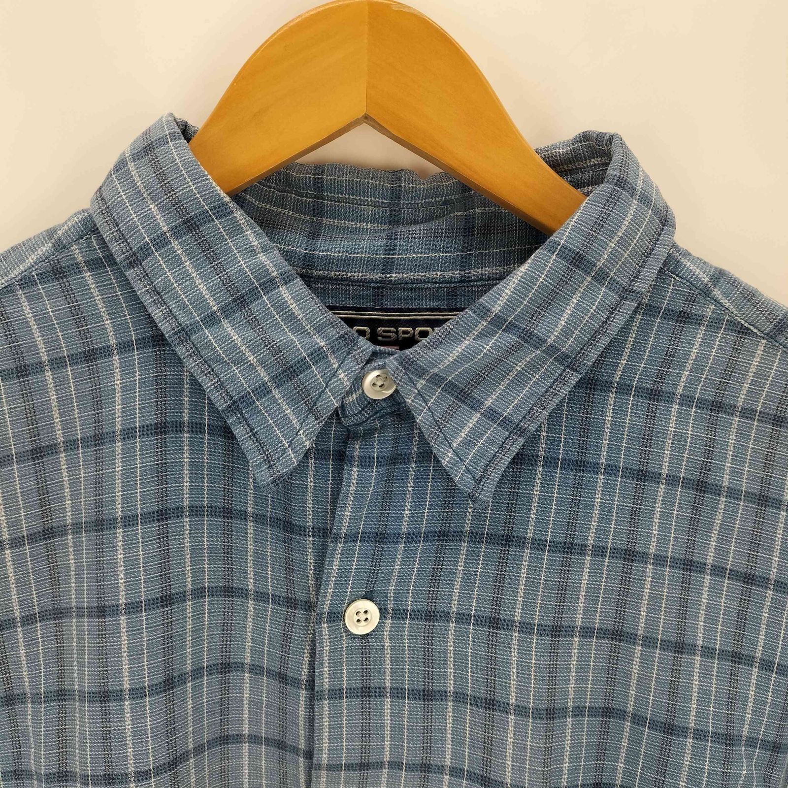 POLO SPORT 90s コットン100% XL 90's POLO SPORT by Ralph Lauren L/S Cotton Shirt 90年代 ポロ
