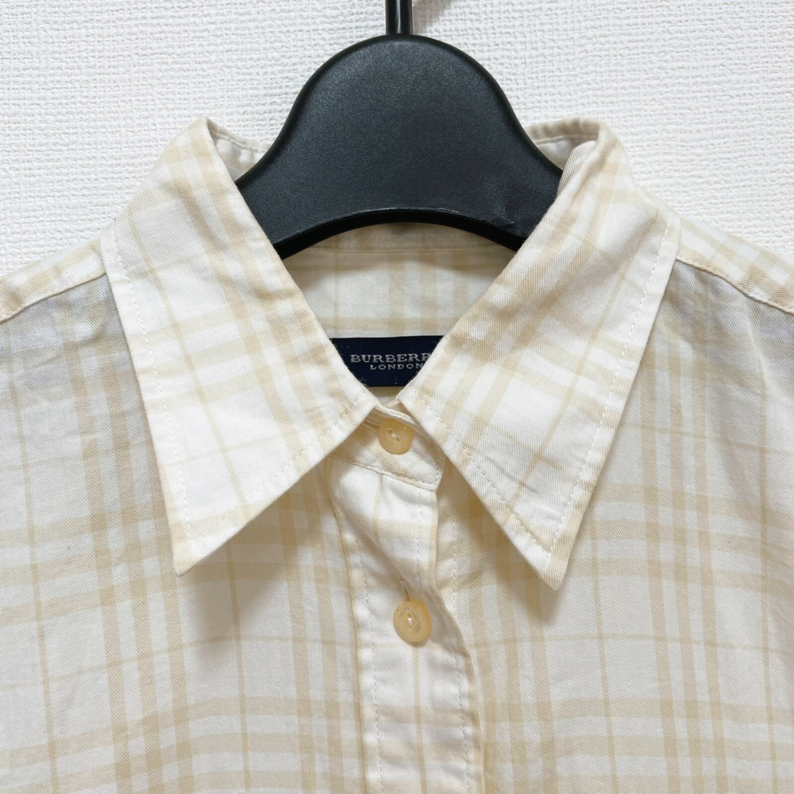 BURBERRY LONDON バーバリーロンドン 半袖 シャツ チェック ロゴ刺繍  