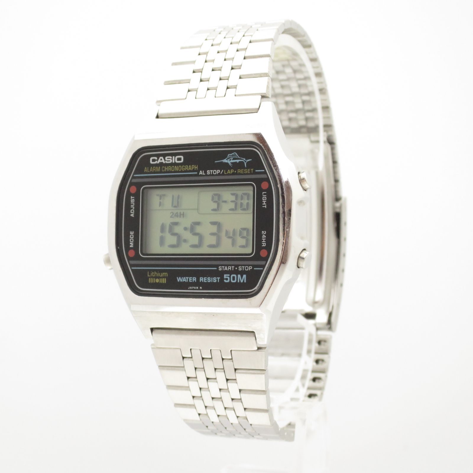 新品電池/美品】カジキ カシオ メンズ腕時計 W-36 シルバー ビジネス