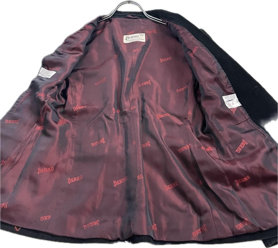 HERNO VINTAGE 80s ITALY製 コーデュロイジップブルゾン GUCCI レザーブルゾン ボンバージャケット ディアスキン ボア